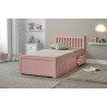 Mission 3FT Single Wooden Storage Bed Frame pink