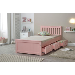 Mission 3FT Single Wooden Storage Bed Frame footend