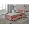 Mission 3FT Single Wooden Storage Bed Frame pink drawer top