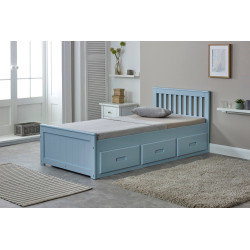 Mission 3FT Single Wooden Storage Bed Frame drawer closed