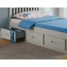 Mission 3FT Single Wooden Storage Bed Frame grey drawer edge