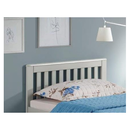 Mission 3FT Single Wooden Storage Bed Frame grey headend