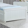 Mission Wooden Storage Bed Frame White  single footend