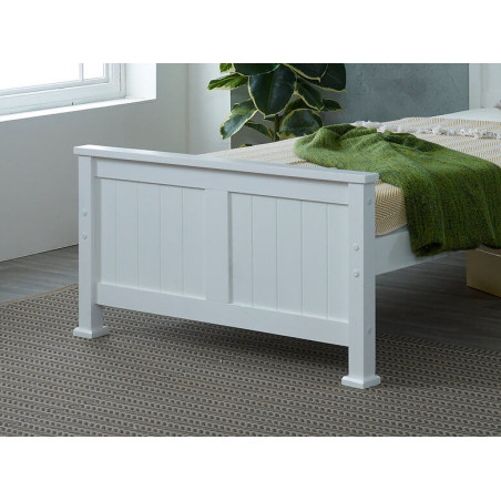Madrid Wooden Bed Frame White footend