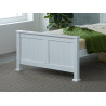 Madrid Wooden Bed Frame White footend