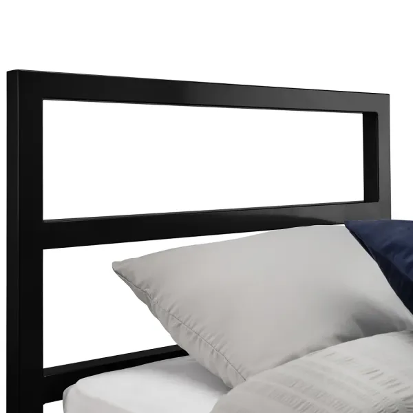 Upgrade Your Bedroom with Home Divine's Soto Metal Bed in Satin Black Finish