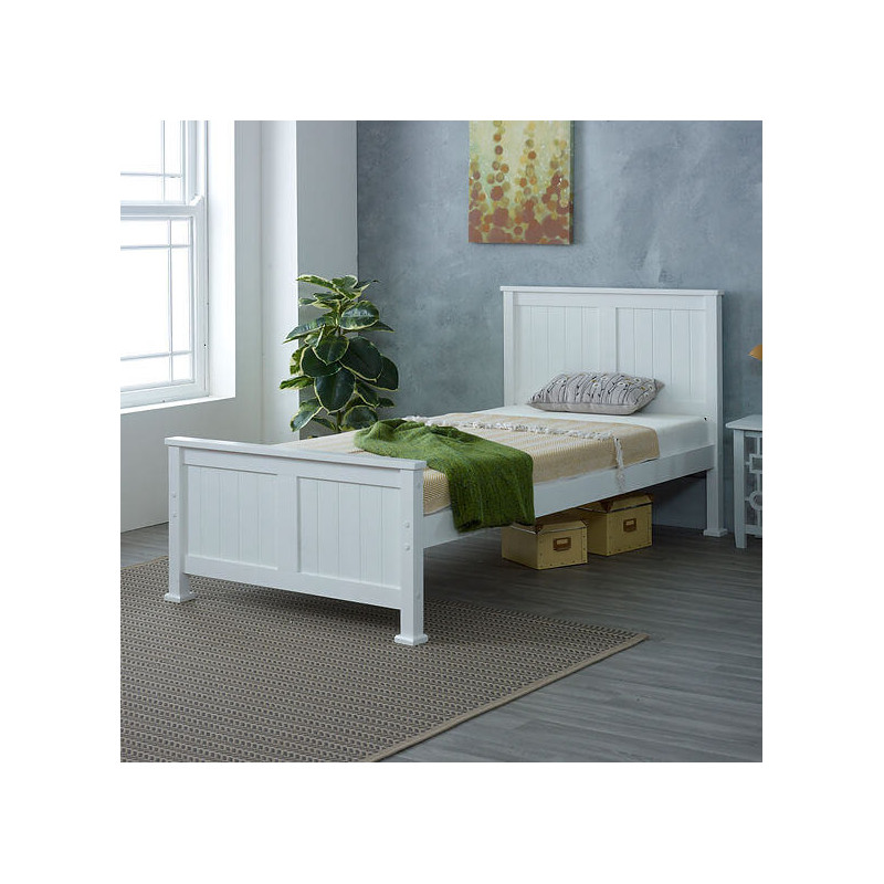 Madrid Wooden Bed Frame White