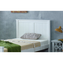Madrid Wooden Bed Frame White headboard