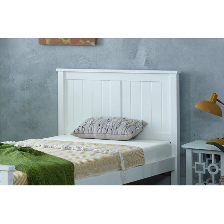 Madrid Wooden Bed Frame White headboard