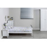 Shanghai Bed Frame White with Grey Top bedroom view