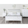 Shanghai Bed Frame White with Grey Top headend and footend