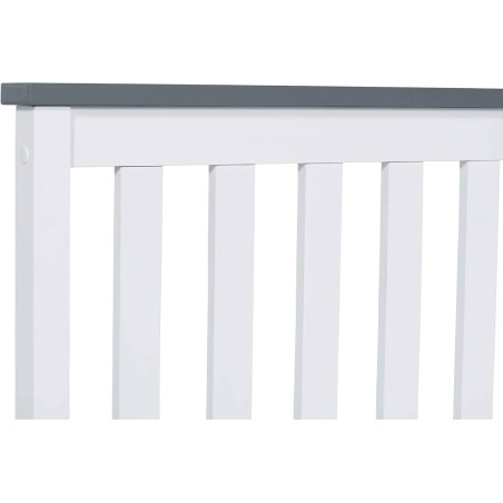 Shanghai Bed Frame White with Grey Top headend