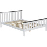 Shanghai Bed Frame White with Grey Top without mattress