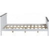 Shanghai Bed Frame White with Grey Top center leg