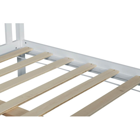 Shanghai Bed Frame White with Grey Top slats