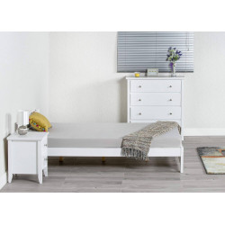 Xiamen Wooden Bed White side view
