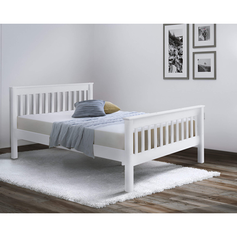 Devon Small Double 4ft Wooden Bed Frame White