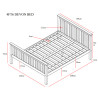 Devon Double 4ft 6Inch Wooden Bed Frame White dimensions