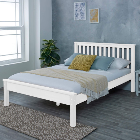 Derby Double 4ft 6inch Pine Wooden Bed Frame White