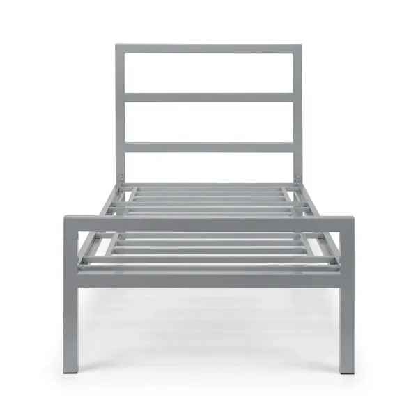 Upgrade Your Bedroom with Soto Metal Bed in Silver Finish | Home Divine