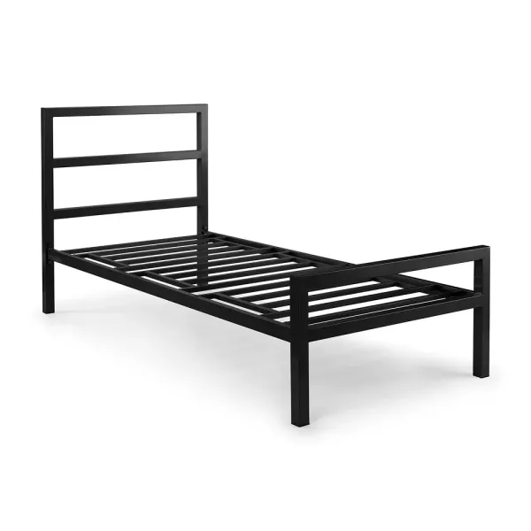 Upgrade Your Bedroom with Home Divine's Soto Metal Bed in Satin Black Finish
