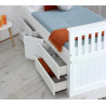 Captains Single 3ft White Wooden Storage Bed with Drawers internal view