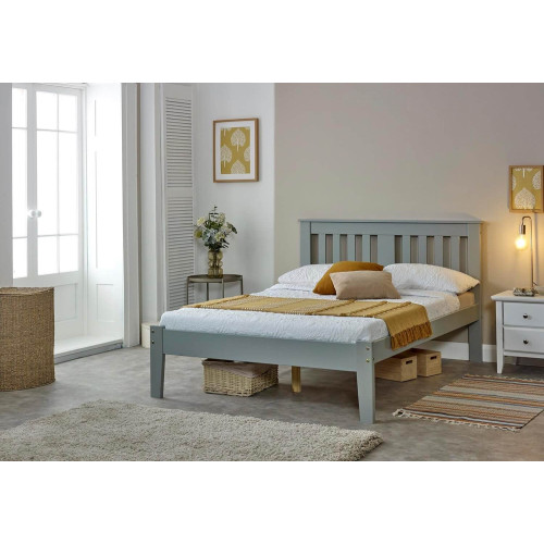 Kingston Small Double 4ft Wooden Bed Frame Grey