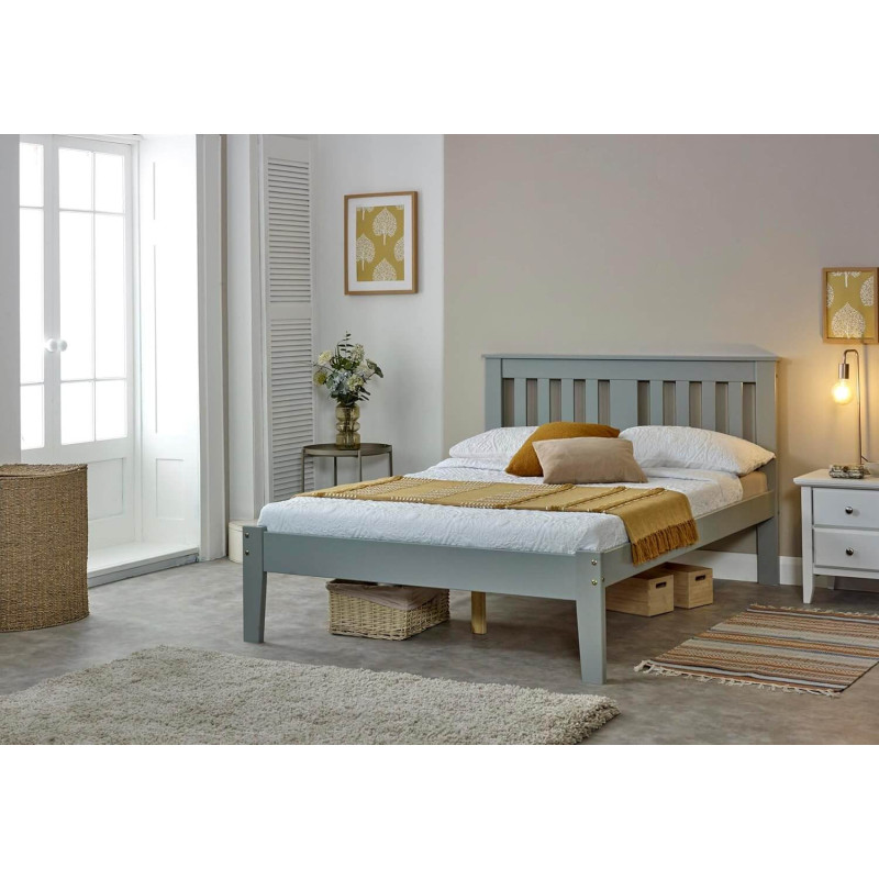 Kingston Small Double 4ft Wooden Bed Frame Grey
