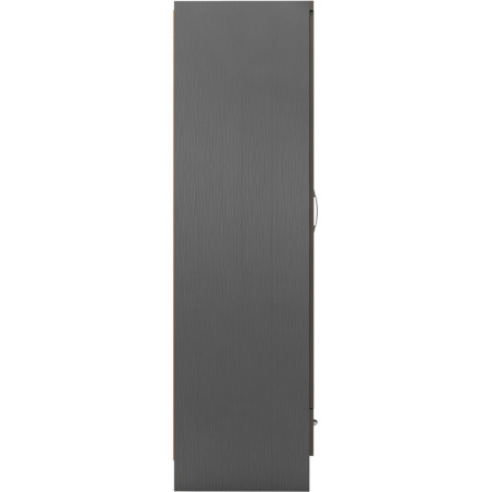 Nevada 2 Door 1 Drawer Wardrobe 3d effect grey side panel