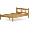Colonial Double 4ft 6inch Spindle Wooden Bed Frame Waxed Pine slats