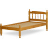 Colonial Small Single 2ft 6inch Spindle Wooden Bed Frame Waxed Pine without mattress