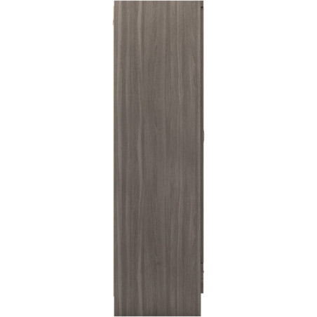 Nevada 2 Door 1 Drawer Wardrobe black wood grain side panel