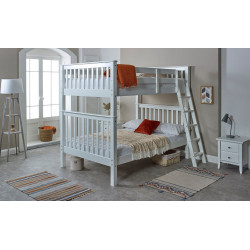 Malvern Small Double Bunk Bed White front