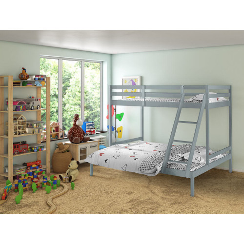Surrey Wooden Triple Sleeper Bunk Bed Grey