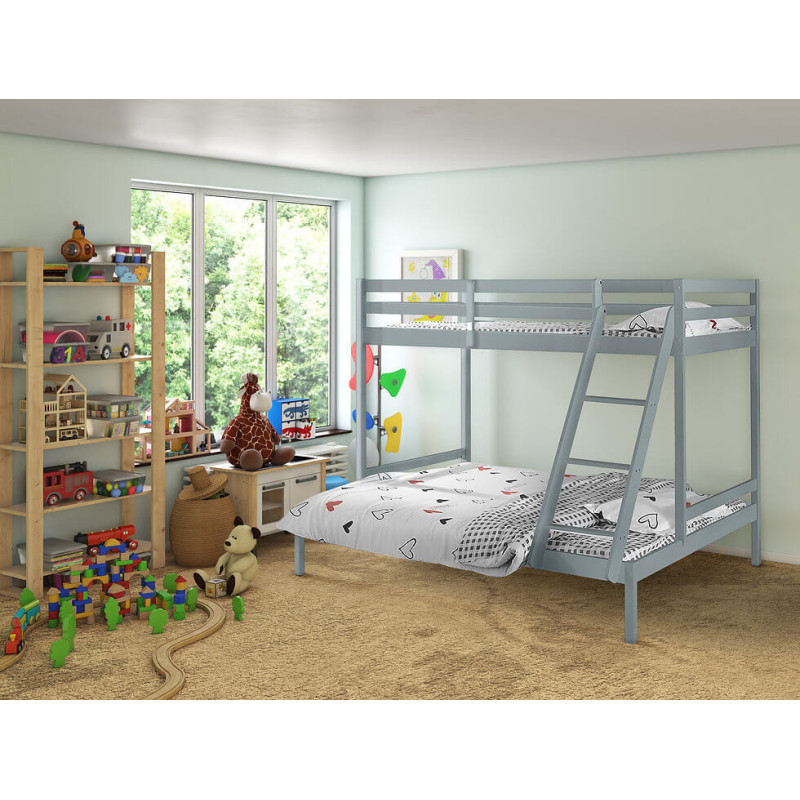 Surrey Wooden Triple Sleeper Bunk Bed Grey