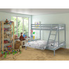 Surrey Wooden Triple Sleeper Bunk Bed Grey