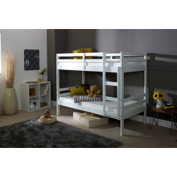 Durham Wooden Bunk Bed White side view