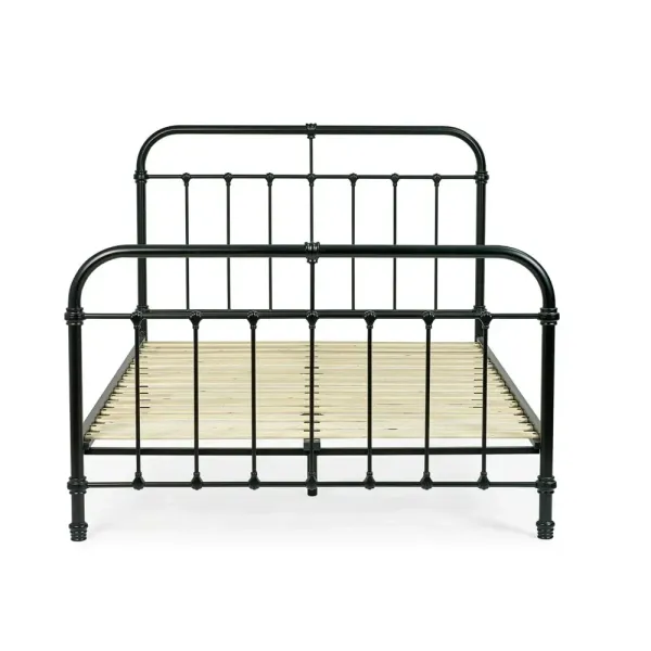 Home Divine - Logan Metal Bed in Black Finish: Stylish & Durable Furniture