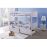 Bedford White Wooden Bunk Bed with drawers look
