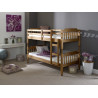 Colonial Single Waxed Pine Wooden Bunk Bed
