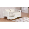 Oxford Single Wooden Bunk Bed White drawers