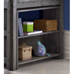 Cozy Mid Sleeper Storage Bed with Ladder on Left shelf
