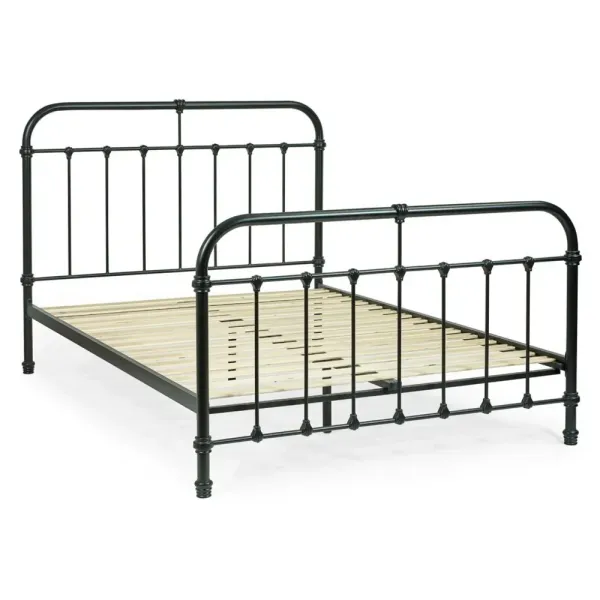 Home Divine - Logan Metal Bed in Black Finish: Stylish & Durable Furniture