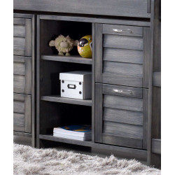 Cozy Mid Sleeper Storage Bed with Ladder on Left drawers
