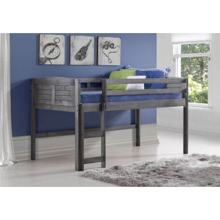 Cozy Mid Sleeper Storage Bed with Ladder on Left without storage