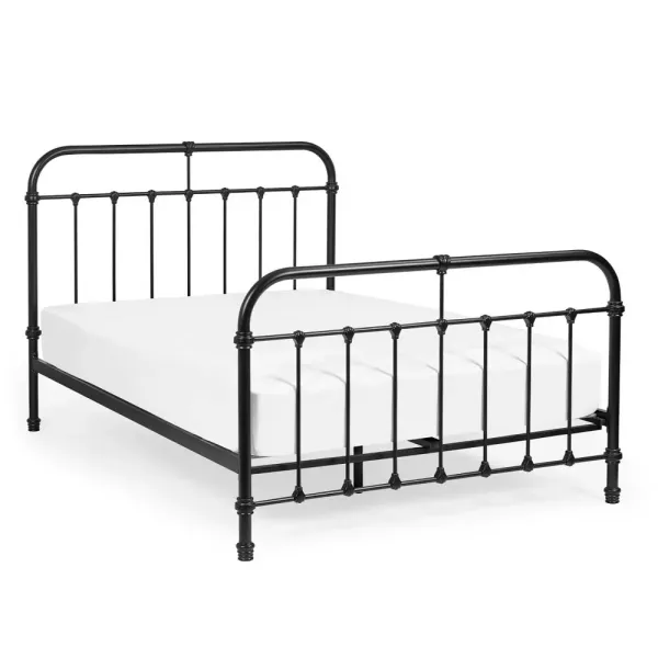 Home Divine - Logan Metal Bed in Black Finish: Stylish & Durable Furniture