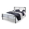 Atlanta Metal Bed Frame Black & Silver front