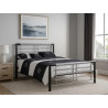 Atlanta Metal Bed Frame Black & Silver