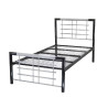 Atlanta Metal Bed Frame Black & Silver single