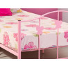 Butterfly Single Metal Bed Frame Pink footend